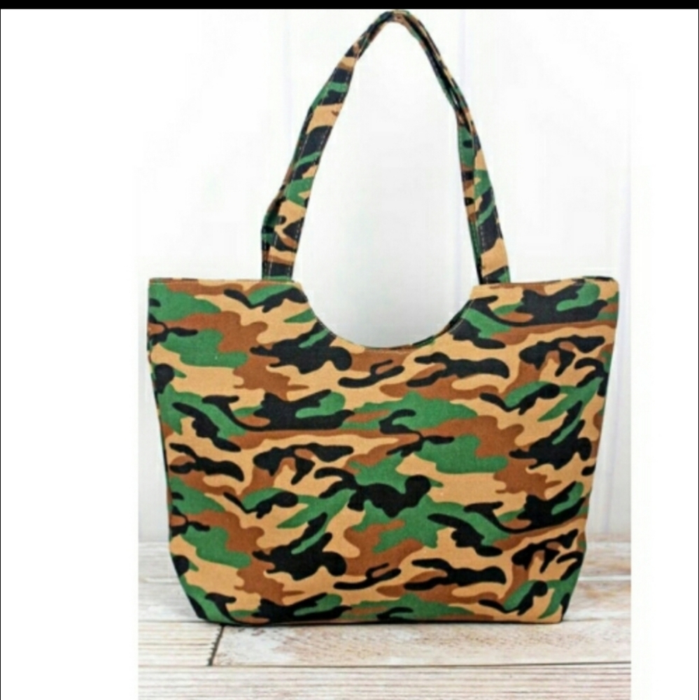 Woodland Camo Shoulder Tote
